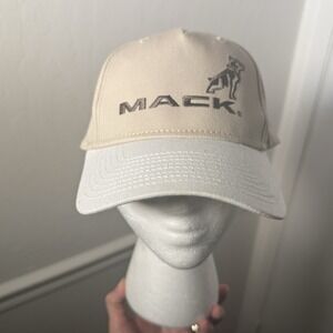 Mack Trucks Hat Cap Adjustable BeigeBlack Embroidered Cummins Engine Events Mens